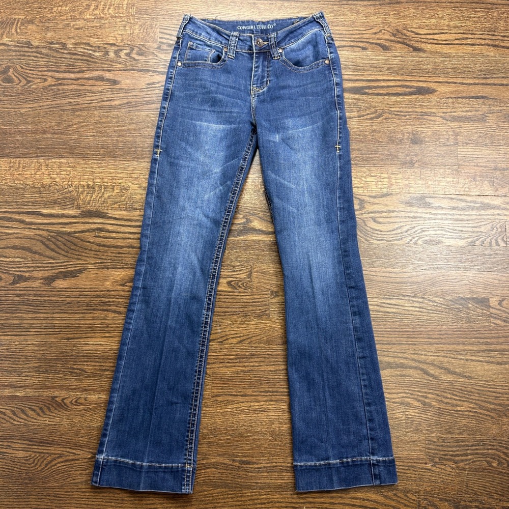 Cowgirl Tuff Co Indigo Classic Jeans Womens 25 x 33 Bootcut Medium Wash Western